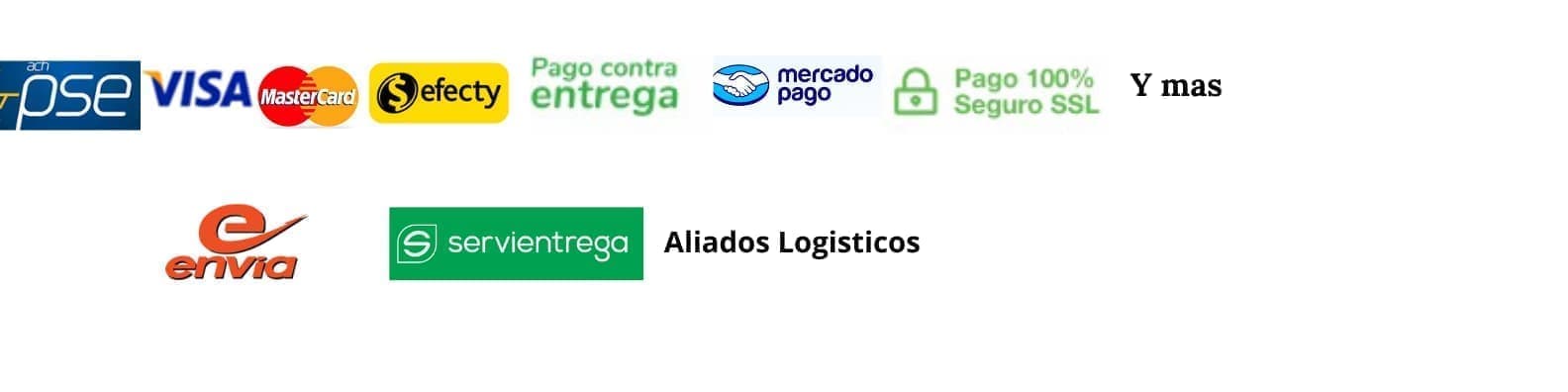 Metodos de pago y Nuestros Aliados Logisticos